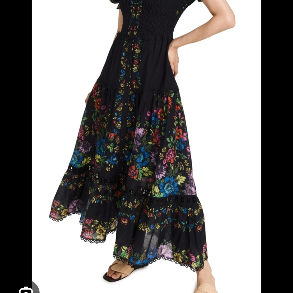 Charo Ruiz Black Floral Maxi Dress